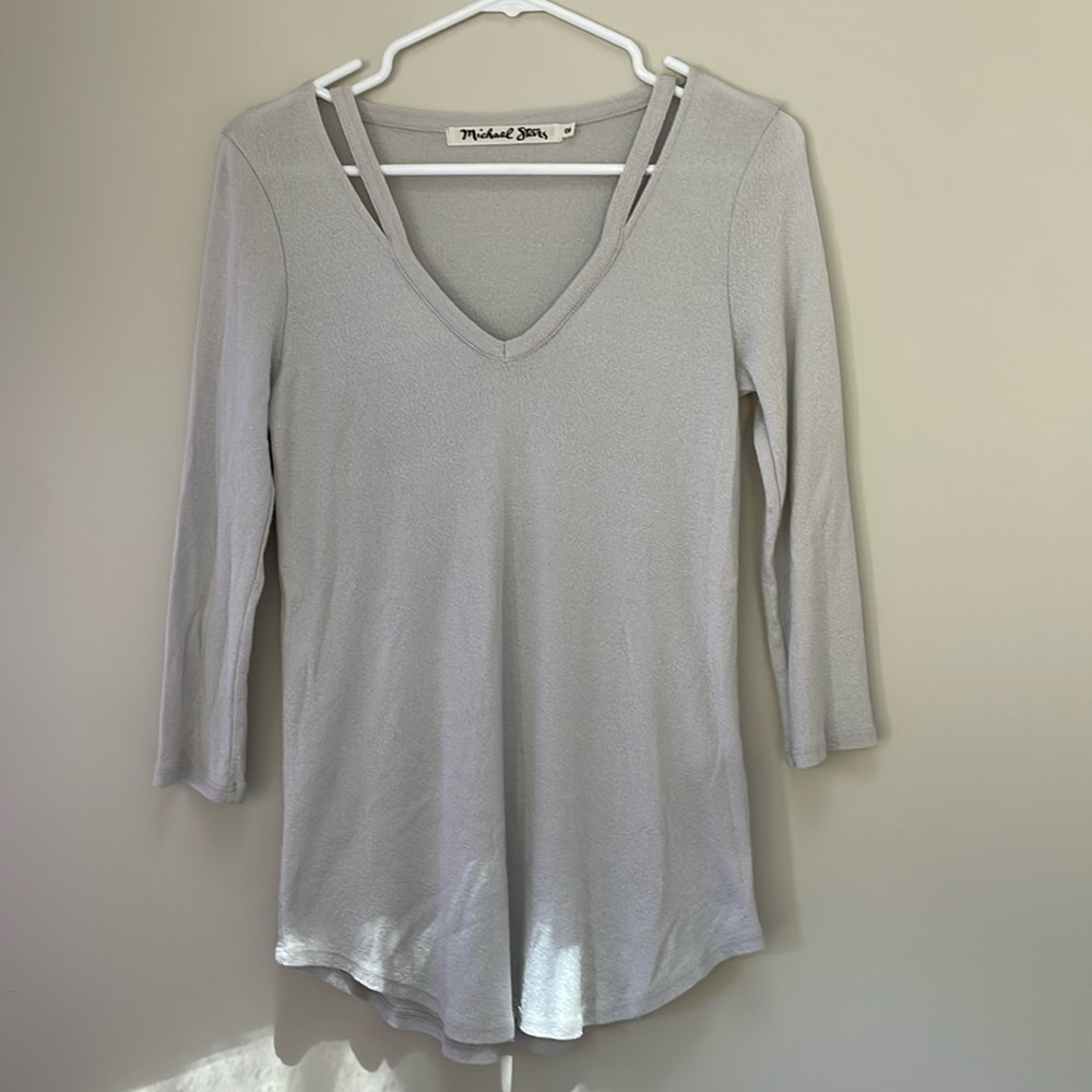 Michael Stars Grey/Silver Long Sleeve